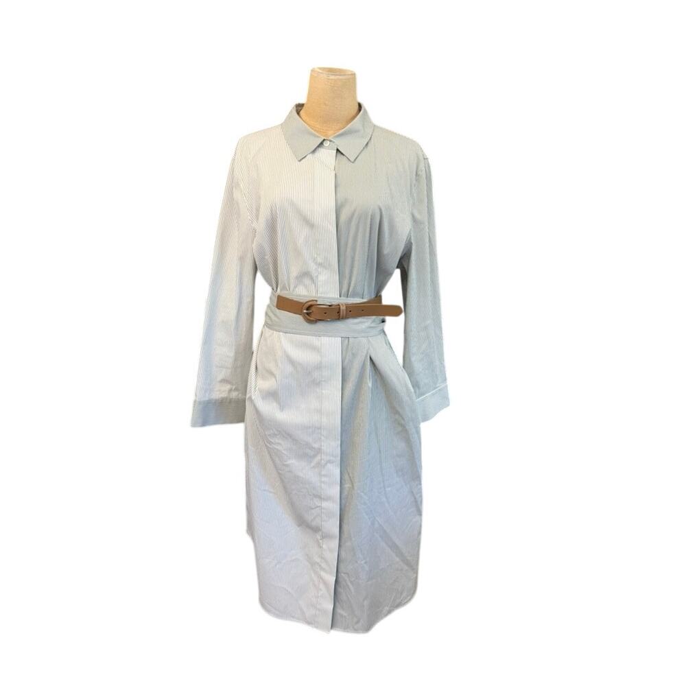 "LAFAYETTE 148" NY Peggy Parkside Striped Shirtdress MSRP-498$ Button Up SZ 2X